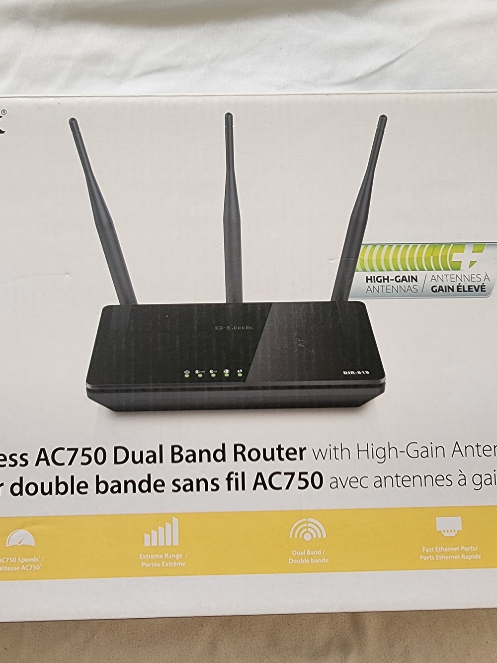 D-Link Amplifi AC750 DIR-819 Dual Band 5GHz & 2.4GHz Wireless Router - Black